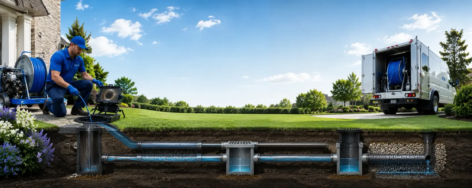 Outdoor drain cleaning information for Farmingdale, NJ